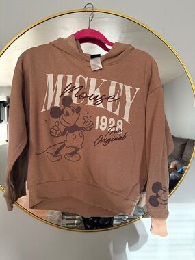 Disney Mickey Mouse Graphic Hoodie - Brown Cream